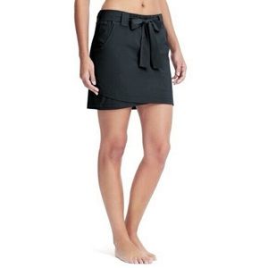 Athleta Black Destination Skort with Front Slit Pockets and Asymmetric Front Hem